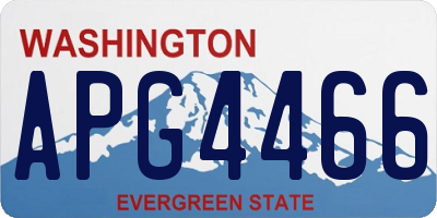 WA license plate APG4466