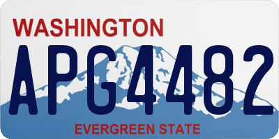 WA license plate APG4482