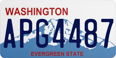 WA license plate APG4487