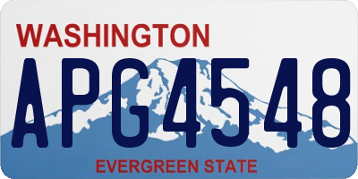 WA license plate APG4548