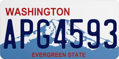 WA license plate APG4593