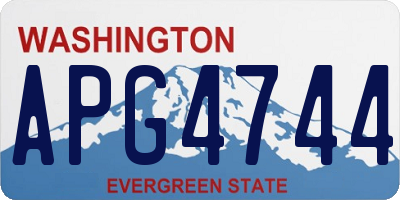 WA license plate APG4744