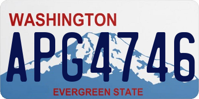WA license plate APG4746