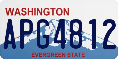 WA license plate APG4812