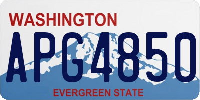 WA license plate APG4850