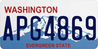 WA license plate APG4869