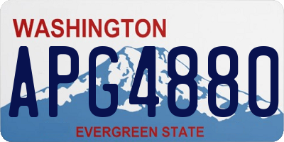 WA license plate APG4880
