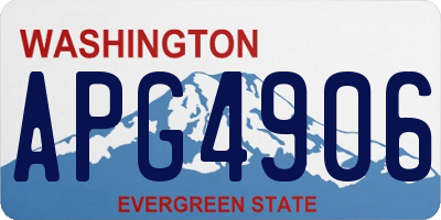 WA license plate APG4906
