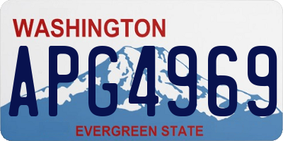 WA license plate APG4969