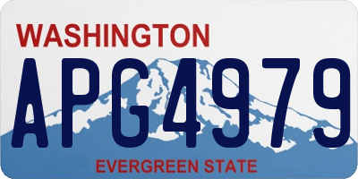 WA license plate APG4979