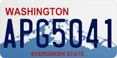 WA license plate APG5041