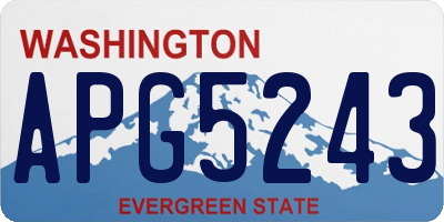 WA license plate APG5243