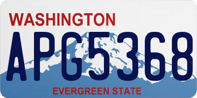 WA license plate APG5368