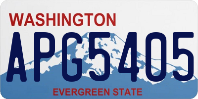 WA license plate APG5405