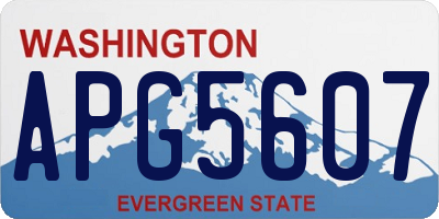 WA license plate APG5607