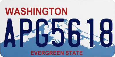 WA license plate APG5618