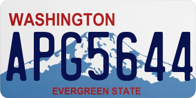 WA license plate APG5644