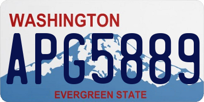 WA license plate APG5889