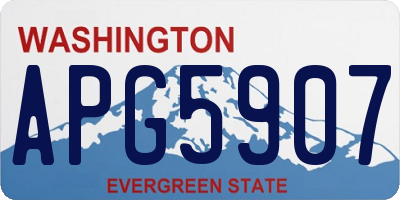 WA license plate APG5907