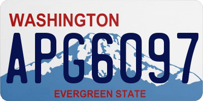 WA license plate APG6097