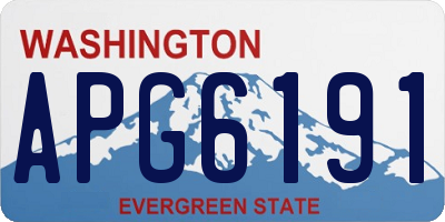 WA license plate APG6191