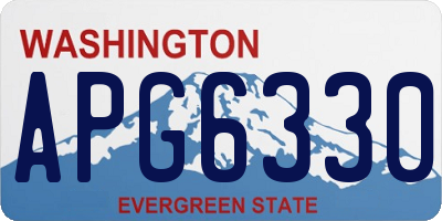 WA license plate APG6330