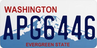 WA license plate APG6446