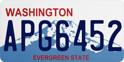 WA license plate APG6452