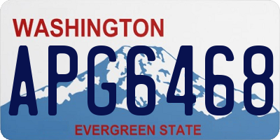 WA license plate APG6468