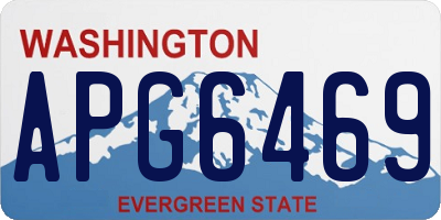 WA license plate APG6469