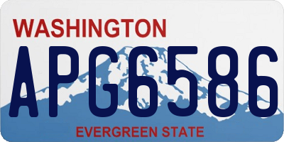 WA license plate APG6586