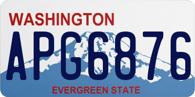 WA license plate APG6876