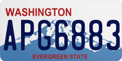 WA license plate APG6883