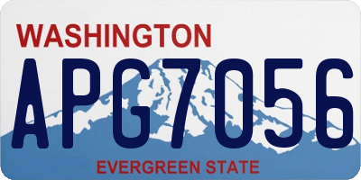 WA license plate APG7056