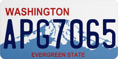 WA license plate APG7065