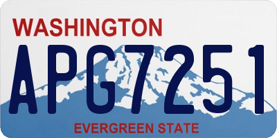 WA license plate APG7251