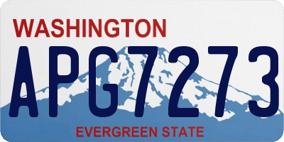 WA license plate APG7273