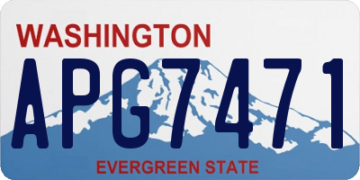 WA license plate APG7471
