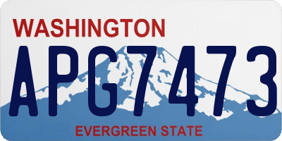 WA license plate APG7473