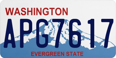 WA license plate APG7617