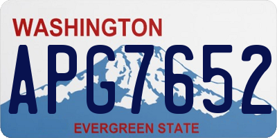WA license plate APG7652