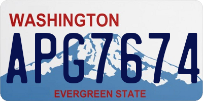 WA license plate APG7674