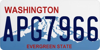 WA license plate APG7966