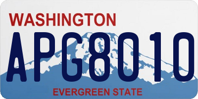 WA license plate APG8010