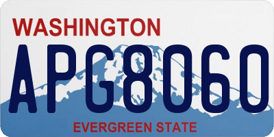 WA license plate APG8060