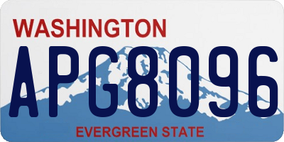 WA license plate APG8096