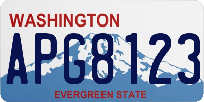 WA license plate APG8123