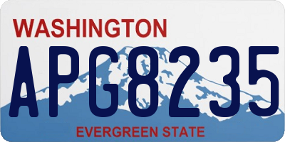 WA license plate APG8235