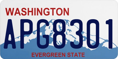 WA license plate APG8301