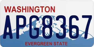 WA license plate APG8367